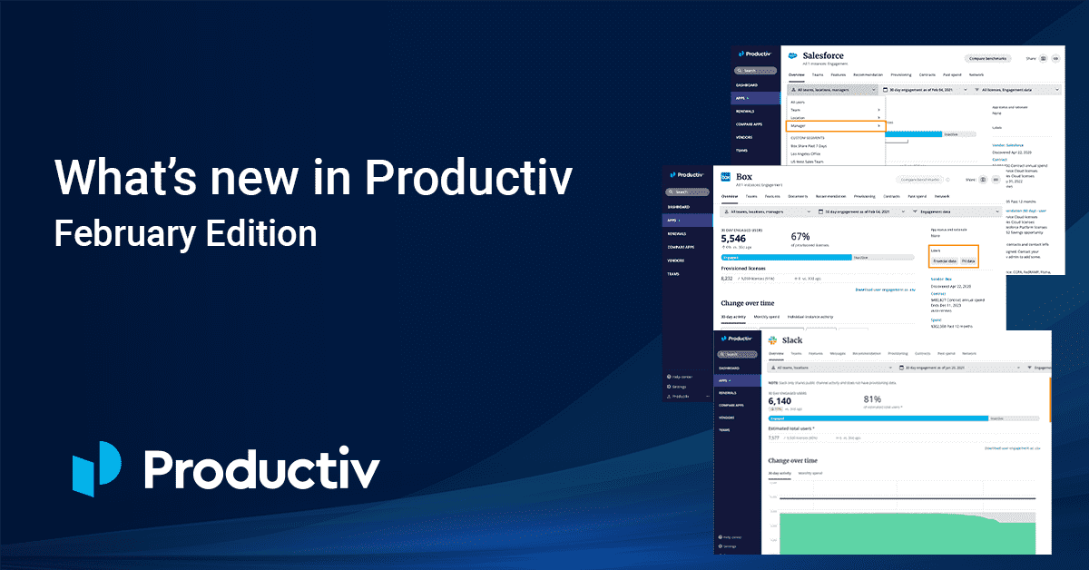 What’s new in Productiv: February edition