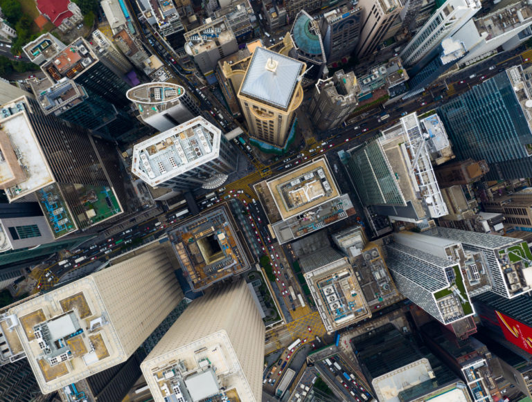 Central, Hong Kong 22 September 2019: Top view Hong Kong city Central, Hong Kong 22 September 2019: Top view Hong Kong city