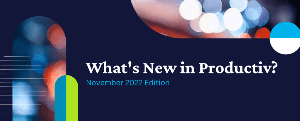 What's new in Productiv? November 2022 Edition