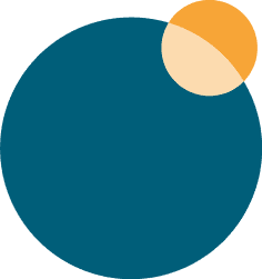 blue circle with orange circle