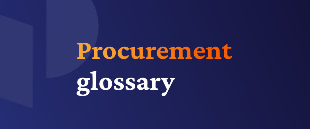 Image reads "procurement glossary"