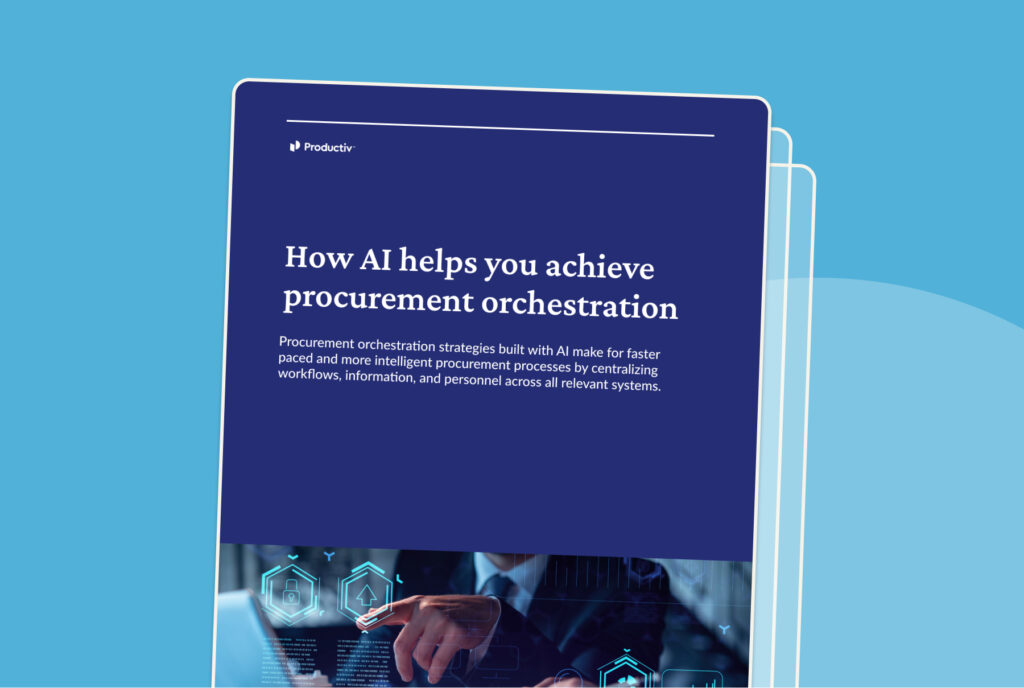 Image reads "How AI helps you achieve procurement orchestration."