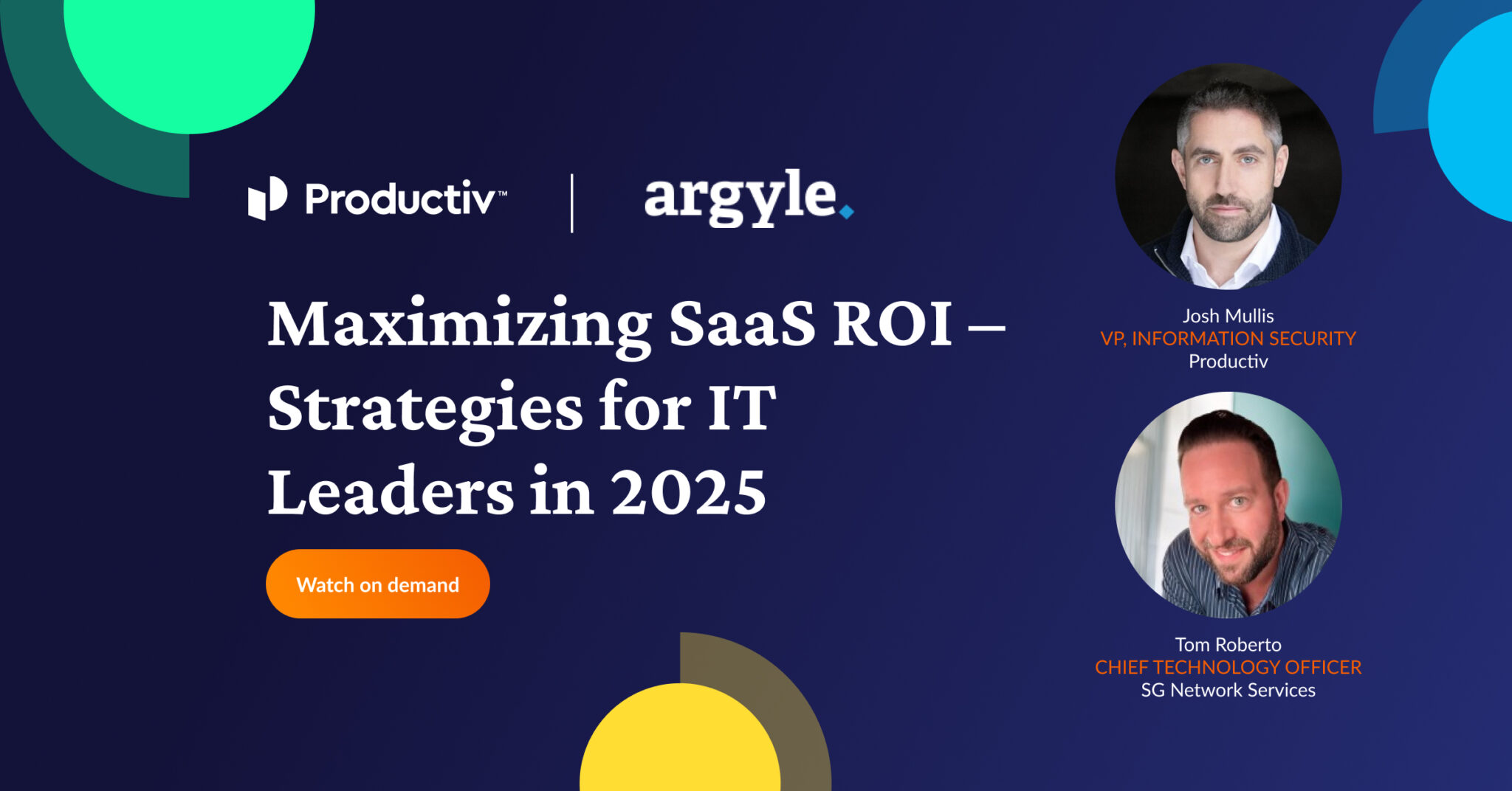 Image reads: Maximizing SaaS ROI: Strategies for IT leaders in 2025