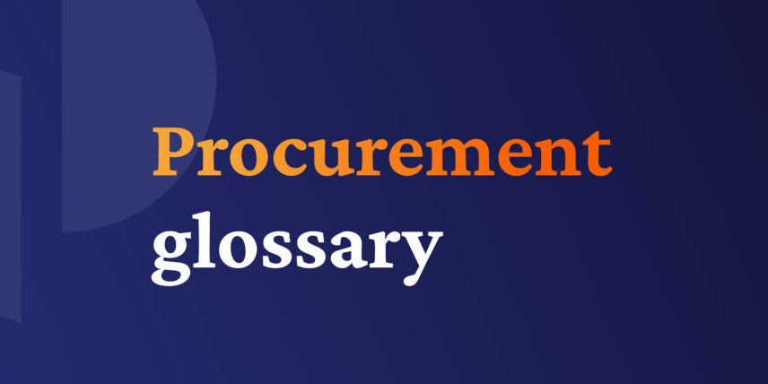 Image reads "procurement glossary"